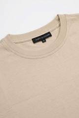 Beige Herren-T-Shirt aus klassischem Baumwollmischgewebe