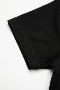 Schwarzes Herren-T-Shirt aus klassischem Baumwollmischgewebe