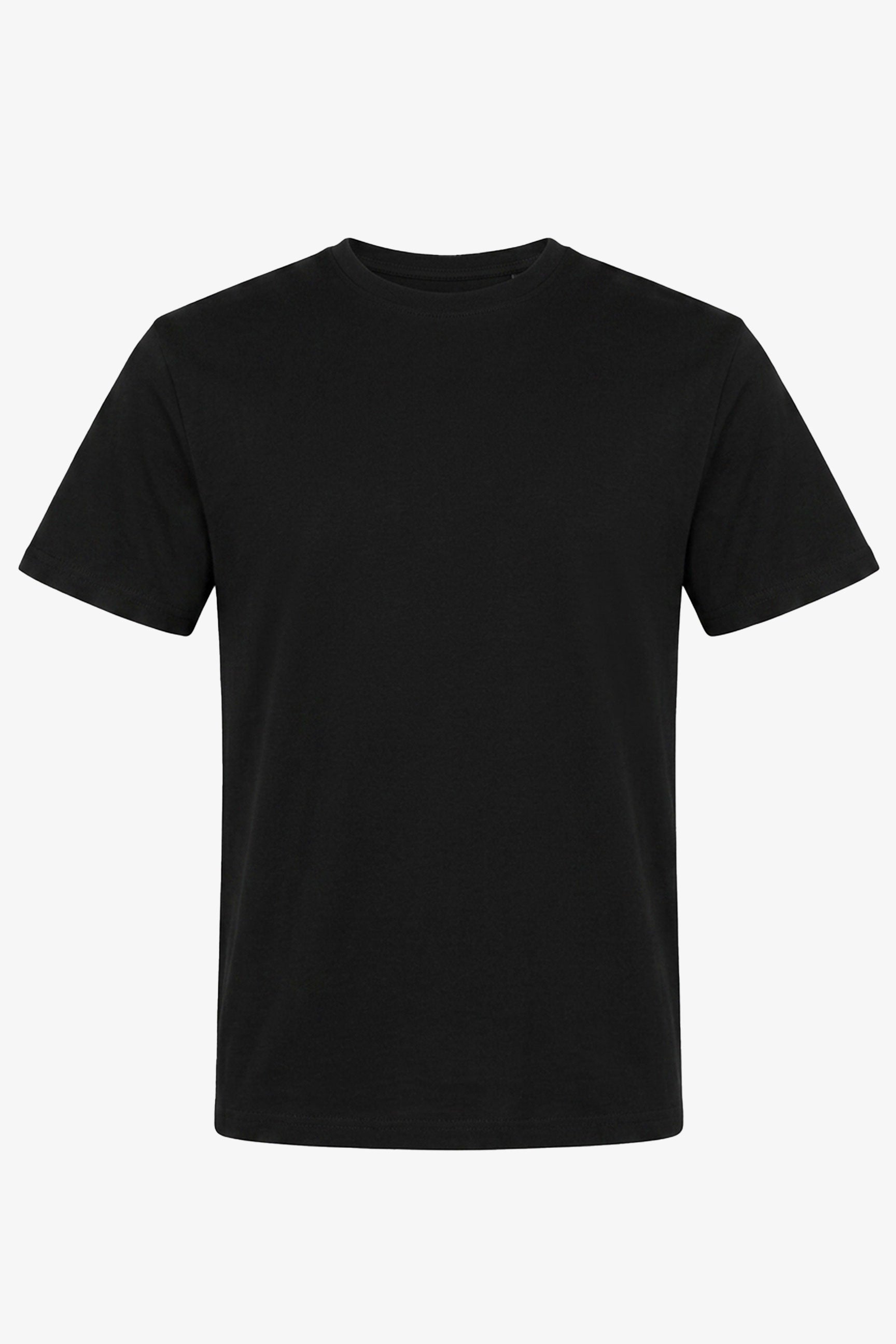 Schwarzes Herren-T-Shirt aus klassischem Baumwollmischgewebe