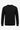 Herren-Sweatshirt aus schwarzem Baumwollmischgewebe mit Rundhalsausschnitt, langen Ärmeln und Stretchanteil