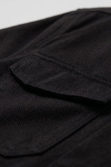 Schwarze Herren-Twilljacke aus Baumwolle - Trucker-Overshirt