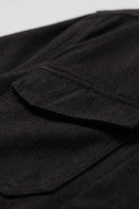 Schwarze Herren-Twilljacke aus Baumwolle - Trucker-Overshirt
