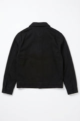 Schwarze Herren-Twilljacke aus Baumwolle - Trucker-Overshirt