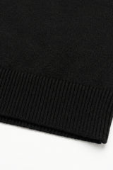 Schwarzer Herren-Strickpullover mit Rundhalsausschnitt aus Acryl