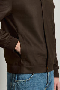 Braune, minimalistische, elegante Bomberjacke für Herren