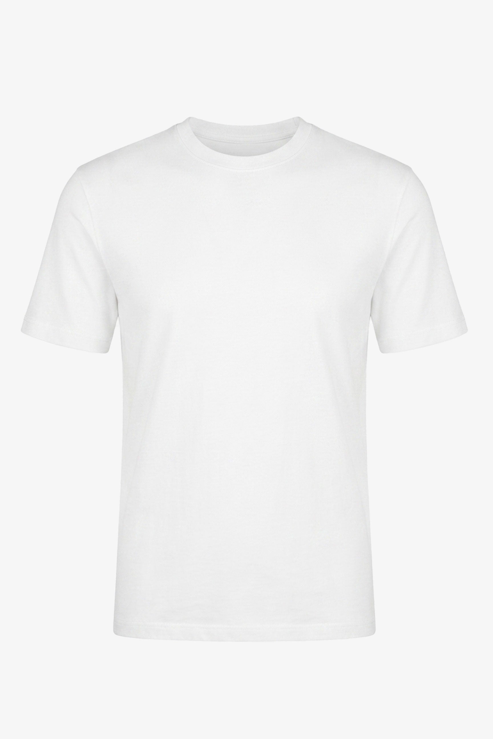 Klassisches cremeweißes Herren-T-Shirt aus Baumwolle