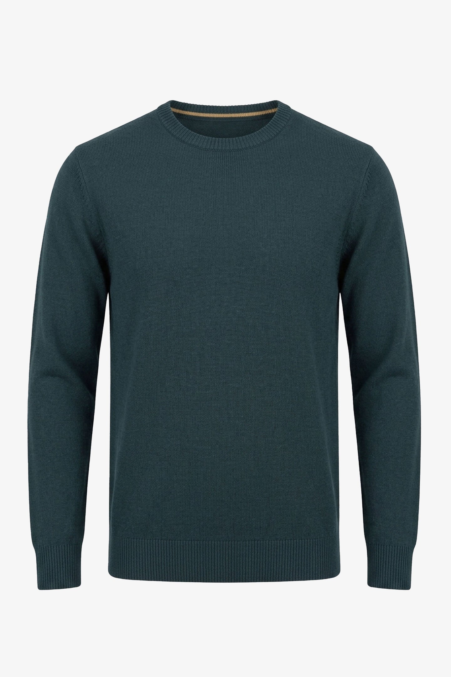 Herren-Strickpullover in Marineblau mit Rundhalsausschnitt und normaler Passform