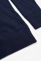 Herren-Rollkragenpullover in Marineblau, weicher Viskose-Mix, Langarm-Strickpullover