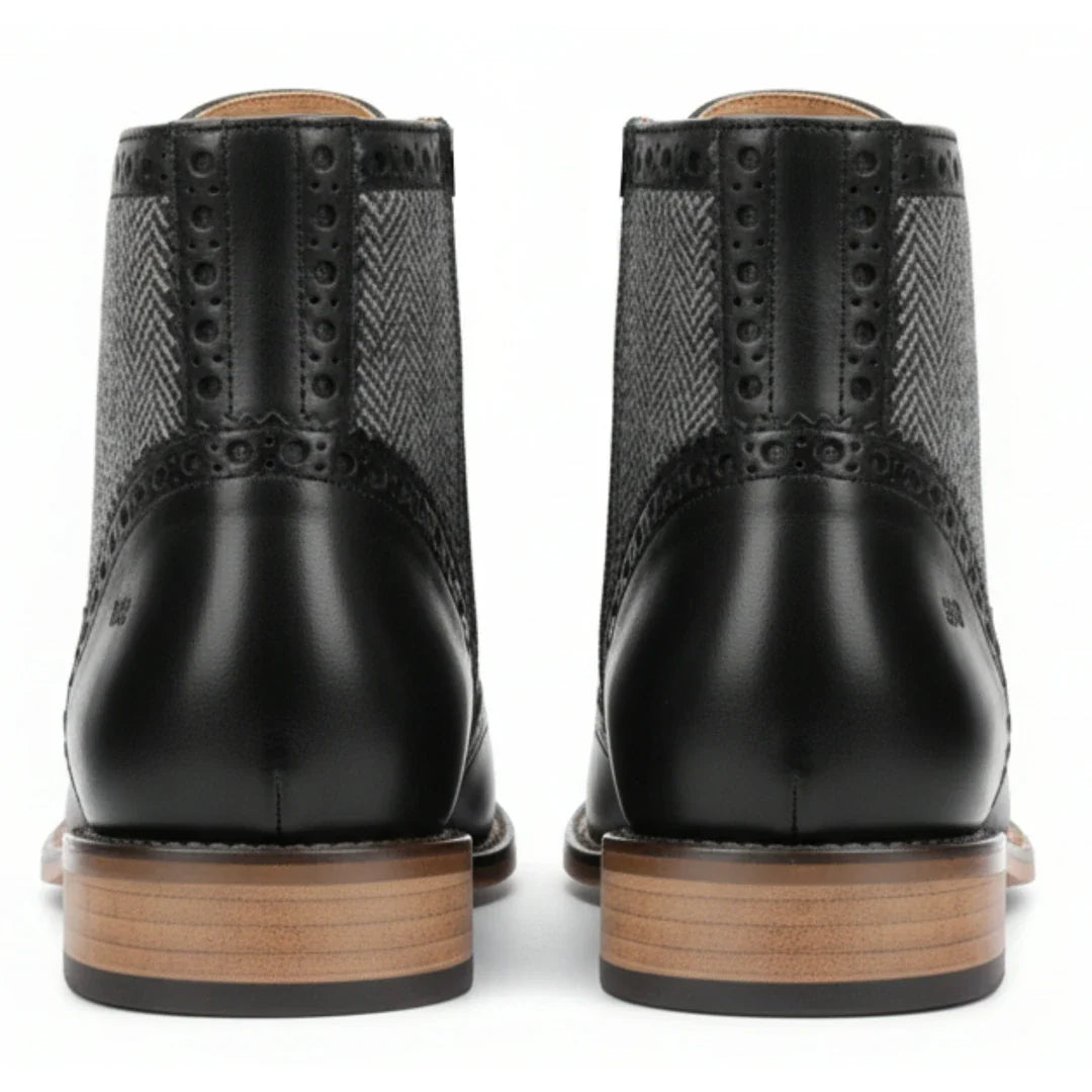 Herren-Brogue-Stiefeletten mit Flügelkappe