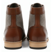 Herren-Brogue-Stiefeletten mit Flügelkappe