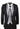 Mens 4 Piece Shawl Lapel Suit - Black/Silver