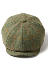 Herren 8 Panel Razor Hat Tweed Blinders Newsboy Grün Karierte Schiebermütze