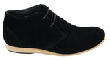 Mens Black Beige Brown Navy Desert Boots Shoes Suede High Top Ankle Chelsea