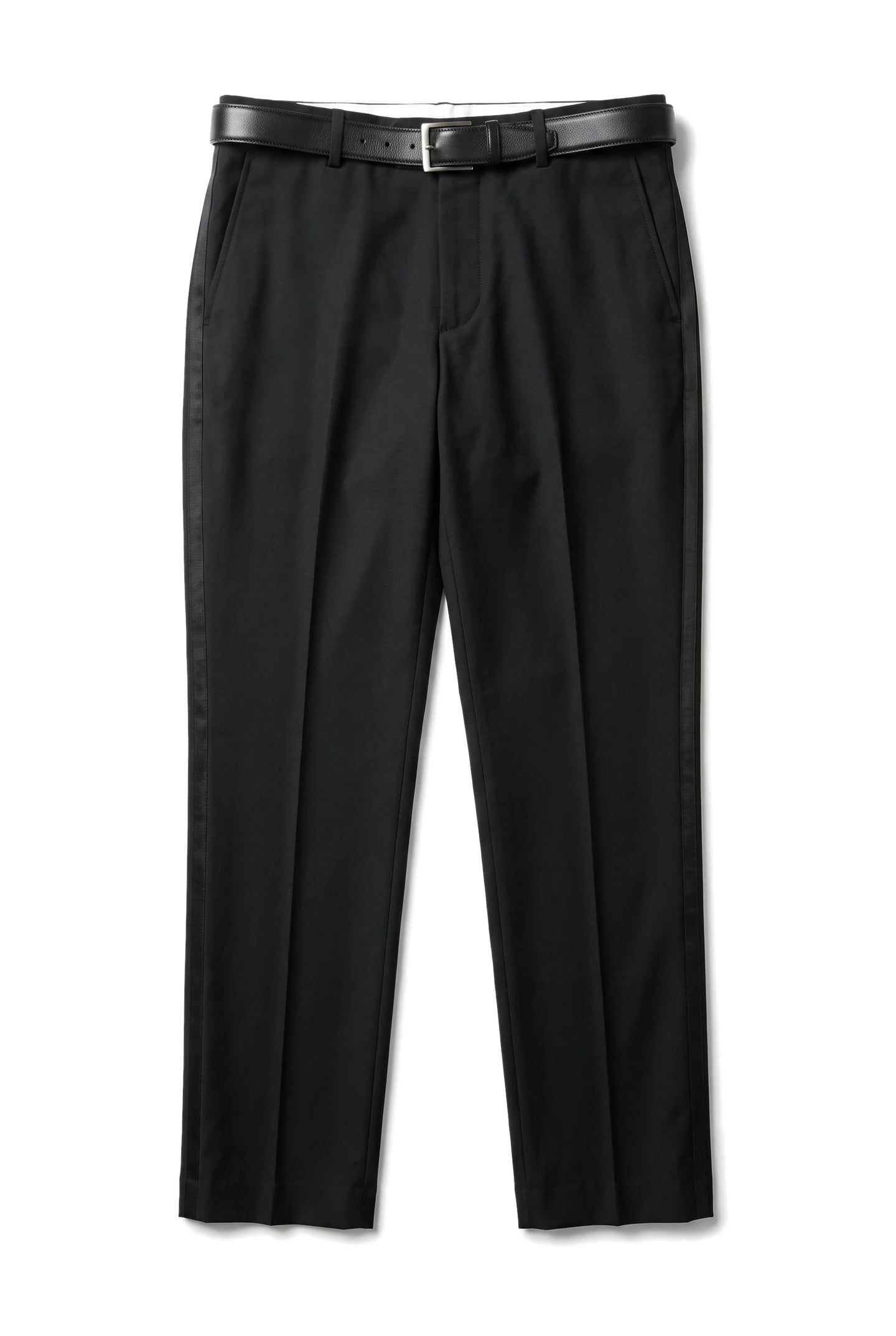 Herren Smokinghose Schwarz Hochzeit Abschlussball Streifen Satin Streifen