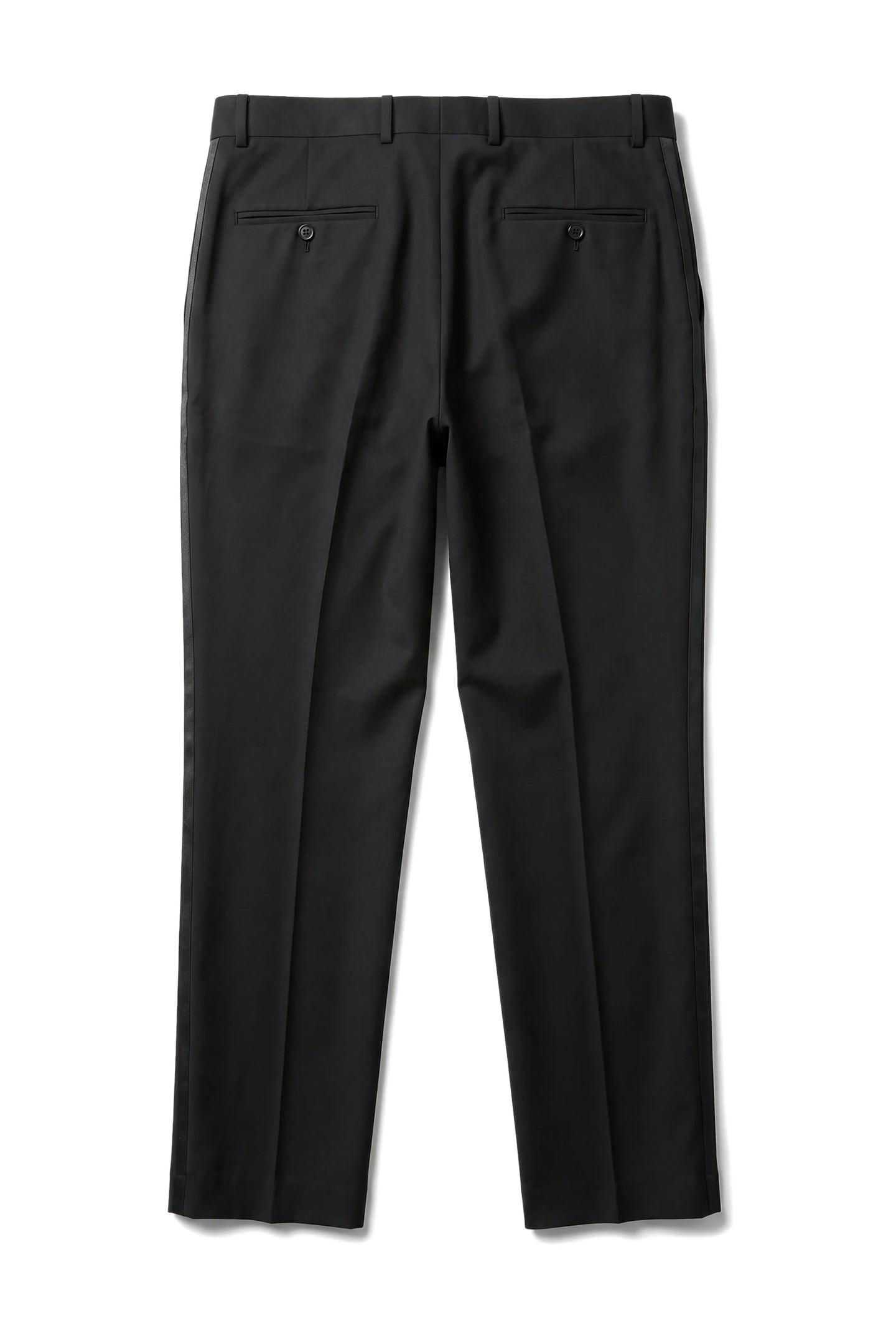 Herren Smokinghose Schwarz Hochzeit Abschlussball Streifen Satin Streifen