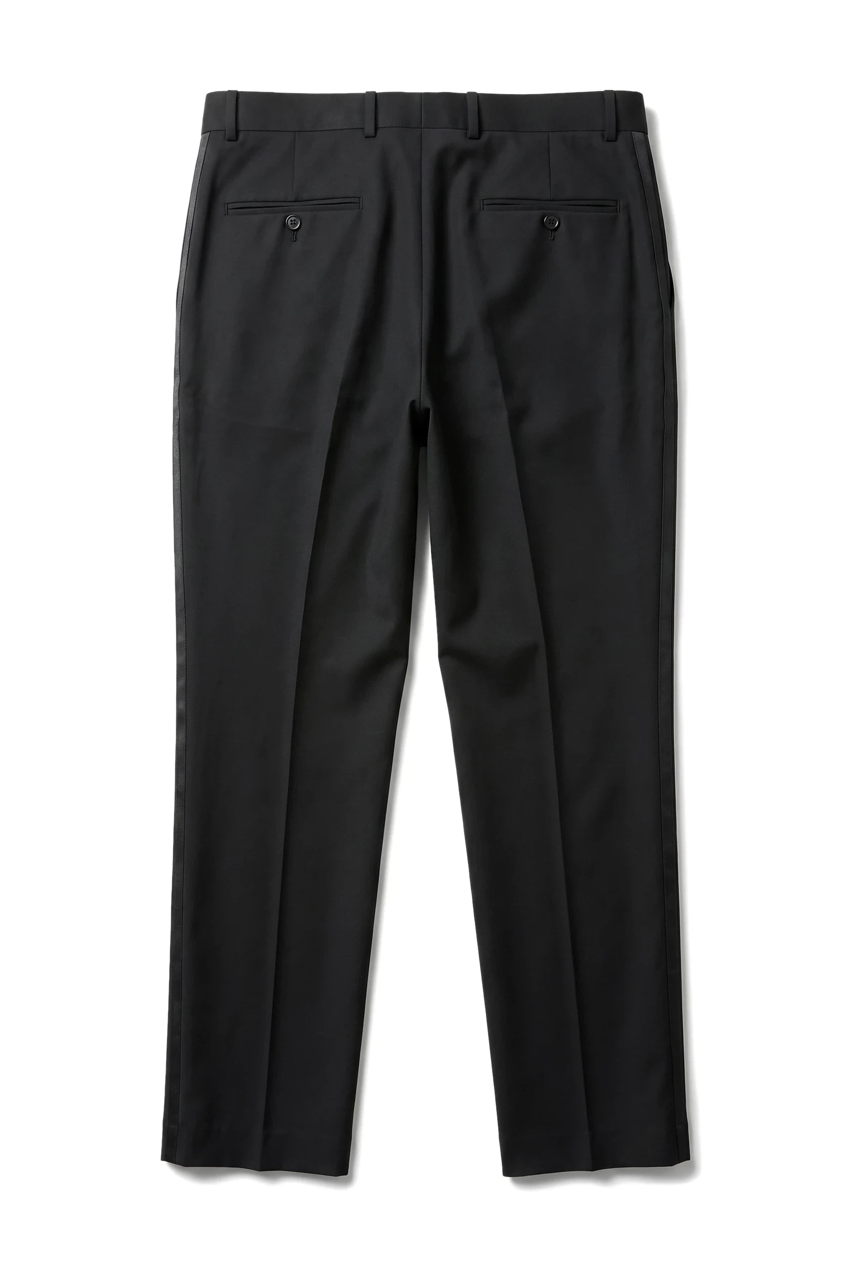 Herren Smokinghose Schwarz Hochzeit Abschlussball Streifen Satin Streifen