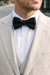 Schwarze Tweed-Fliege für Herren