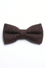 Schwarze Herrenfliege aus Tweed-Wollmischung