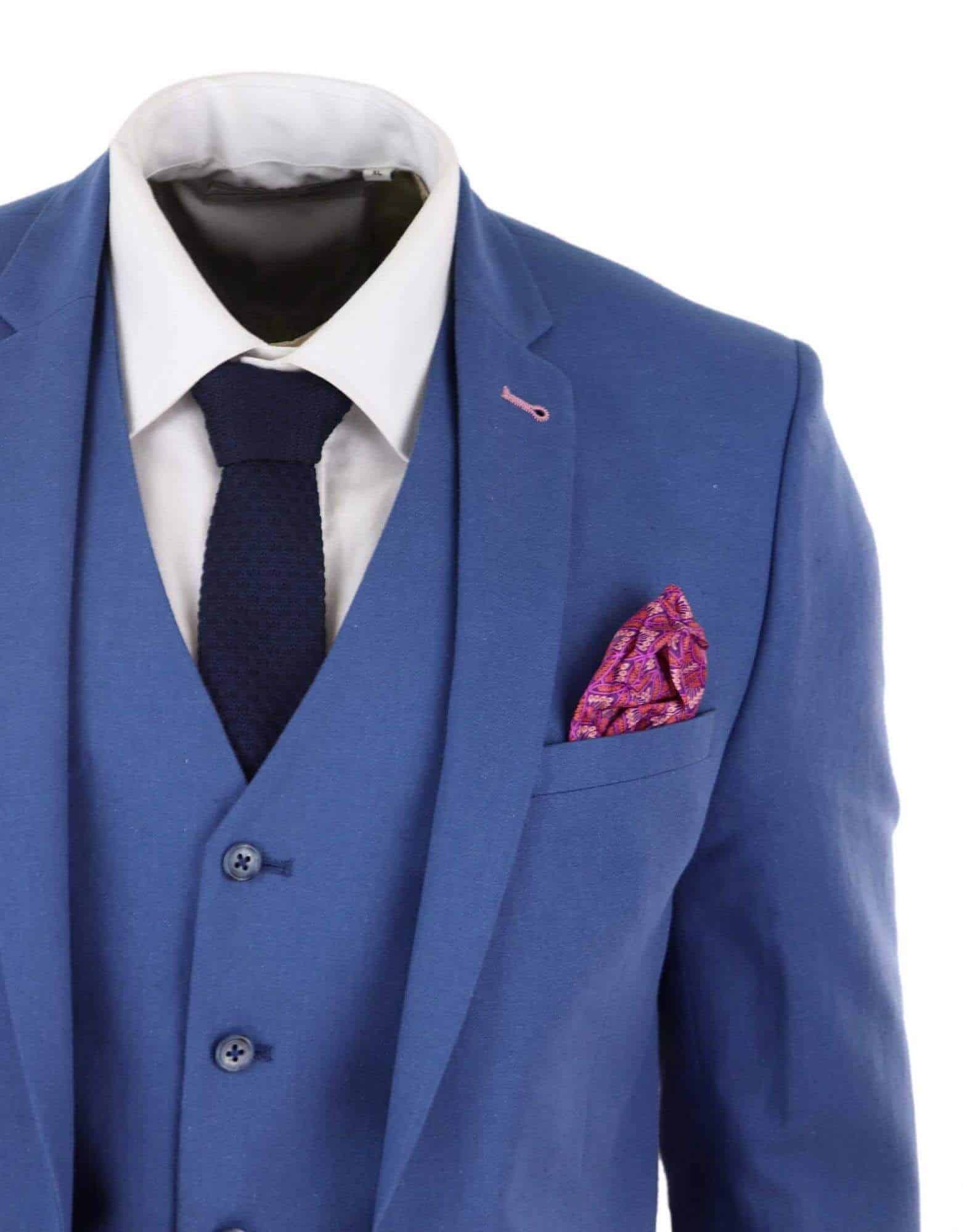 Mens Blue Light Summer Suit