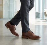 Braune Brogue-Schuhe für Herren aus Leder
