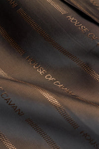 Herrenmantel aus braunem Wollmischgewebe mit Hahnentrittmuster