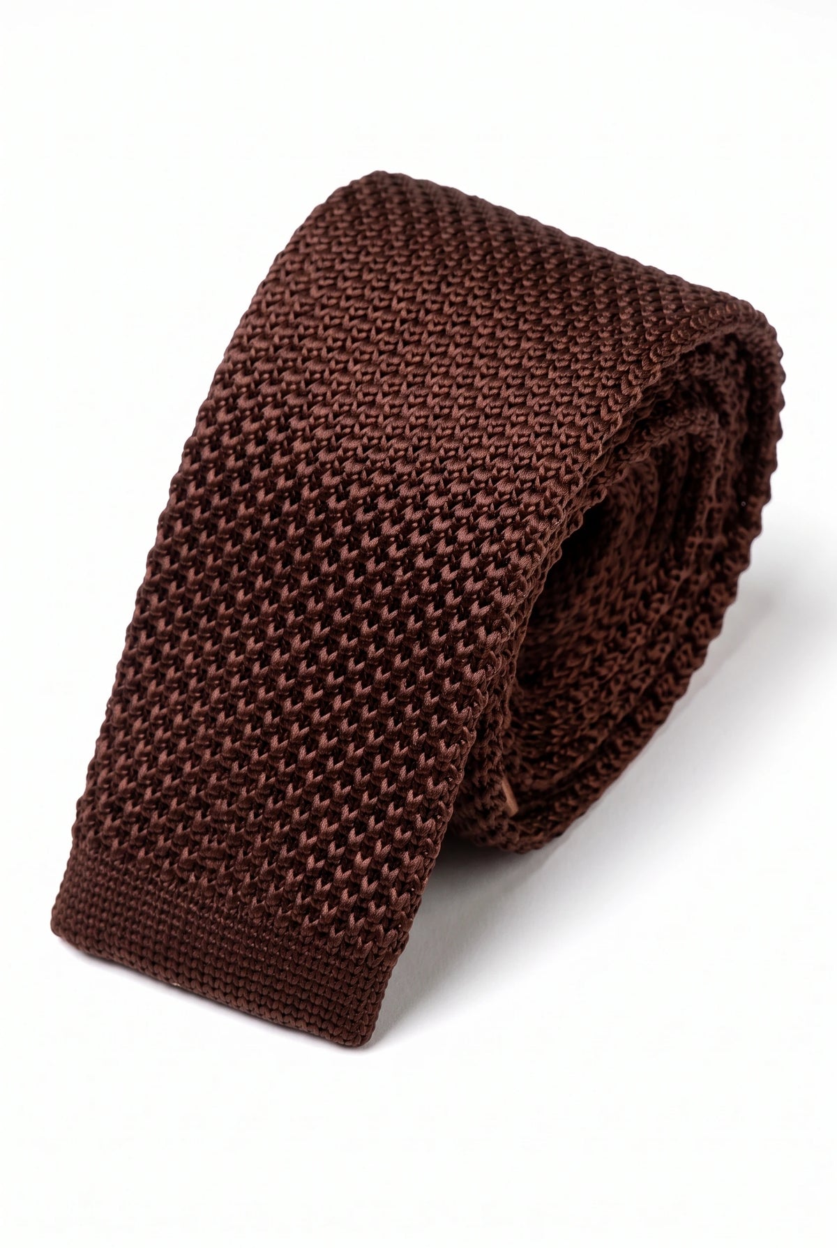 Herrenkrawatte aus burgunderrotem Strickpolyester