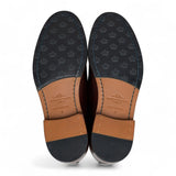 Herren-Ankle-Boots „Balmoral“ aus burgunderrotem Leder mit Kappe