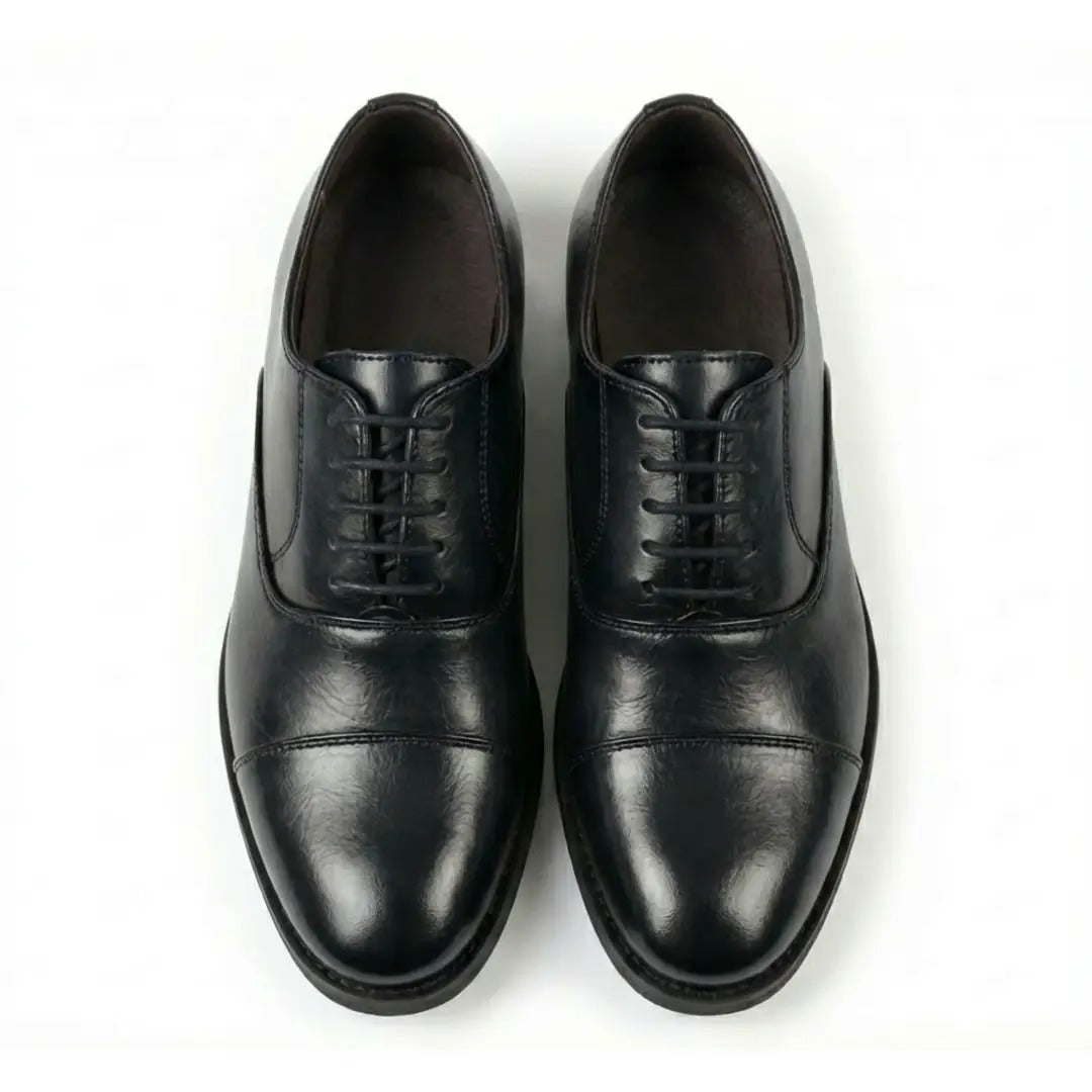 Klassische Oxford-Schnürschuhe für Herren mit Kappe