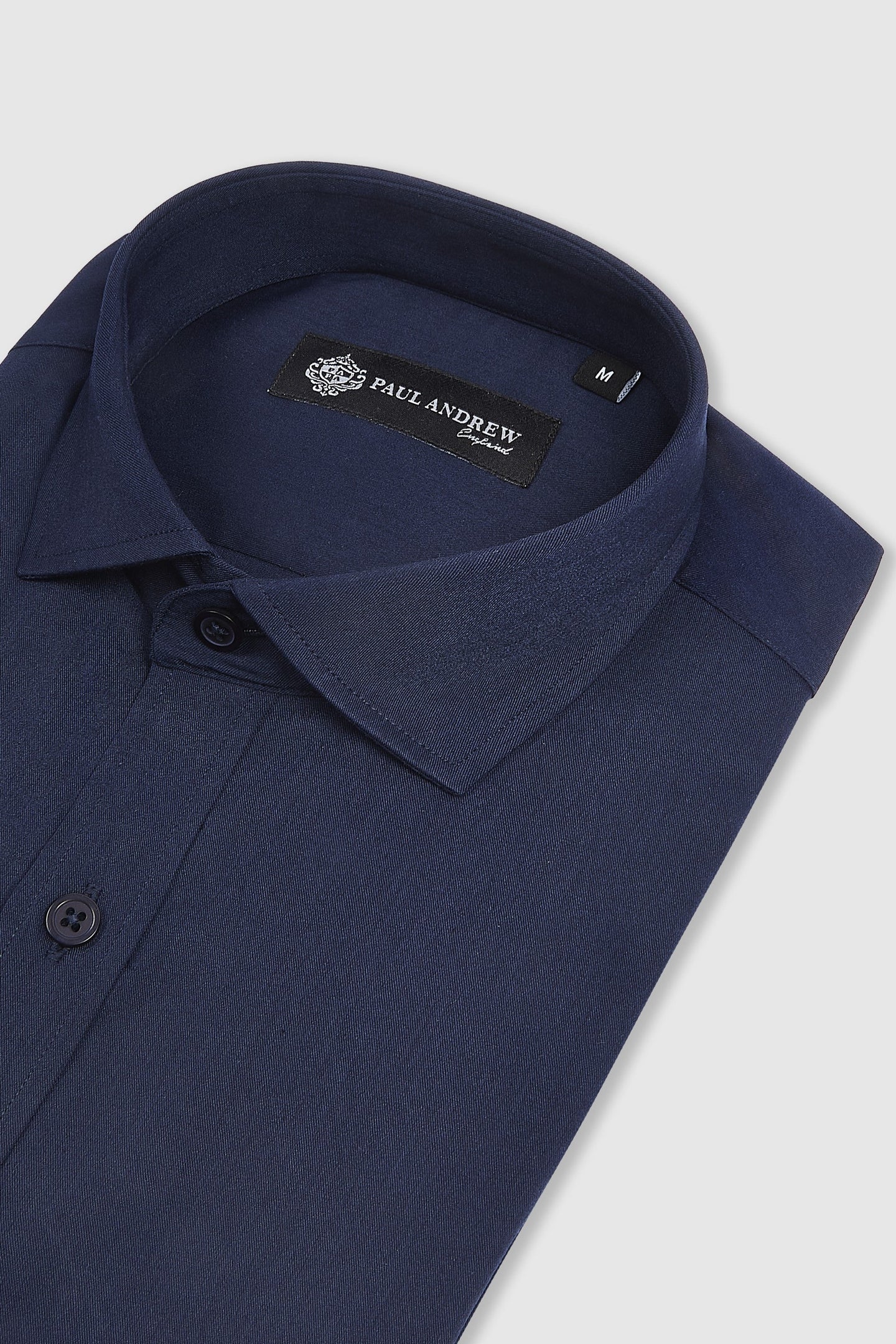 Klassisches Herren-Hemd mit doppelter Manschette und Cutaway-Kragen – Marineblau