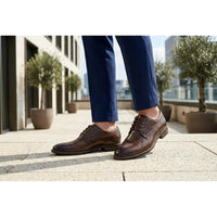 Klassische Herren-Derby-Schnürschuhe mit schlichter Zehenpartie