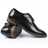 Klassische Herren-Derby-Schnürschuhe mit schlichter Zehenpartie