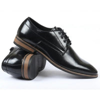 Klassische Herren-Derby-Schnürschuhe mit schlichter Zehenpartie