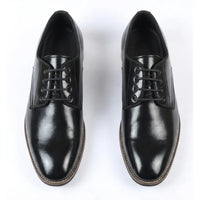 Klassische Herren-Derby-Schnürschuhe mit schlichter Zehenpartie