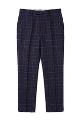 Kenneth - Marineblaue Tweed-Karohose für Herren