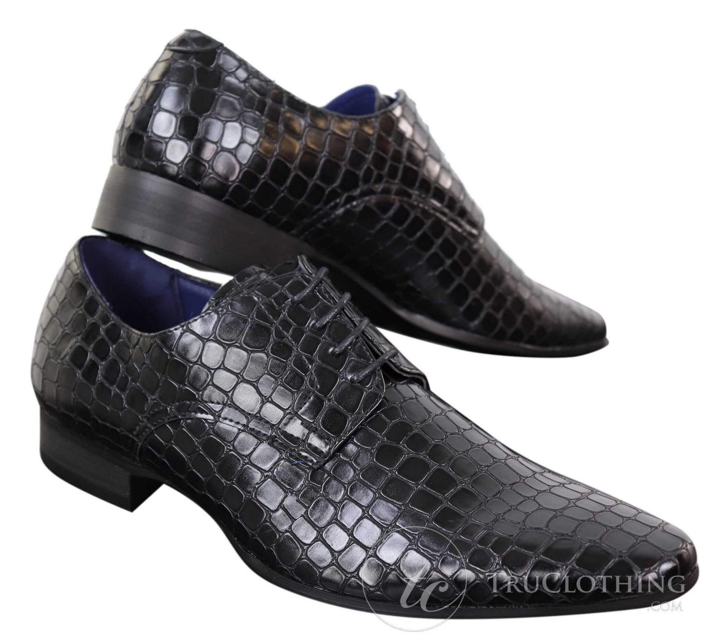 Mens Crocodile Skin Effect Shoes