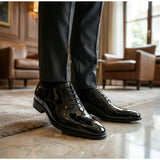 Herren-Oxfordschuhe aus Lackleder