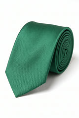 Grüne, schmale Herrenkrawatte, 6 cm breit