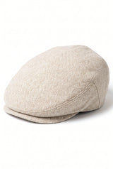 Beige klassische Schiebermütze für Herren