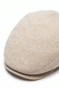 Beige klassische Schiebermütze für Herren