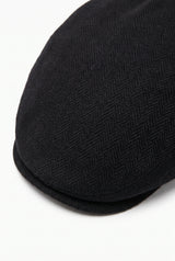 Schwarze klassische Schiebermütze für Herren