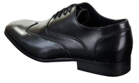 Mens Leather Laced Brogues Italian Designer Shoes Smart Formal Classic Retro