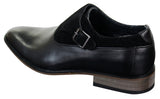 Mens Leather & Suede Slip On Buckle Italian Designer Shoes Smart Casual Formal