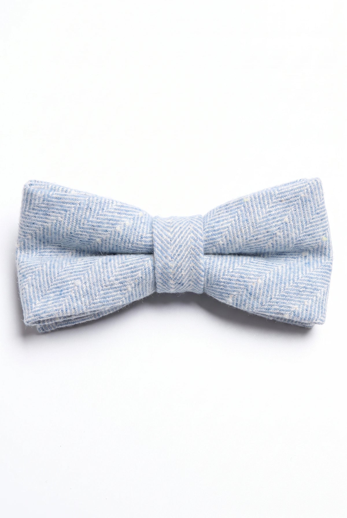 Herren-Fliege aus hellblauem Tweed