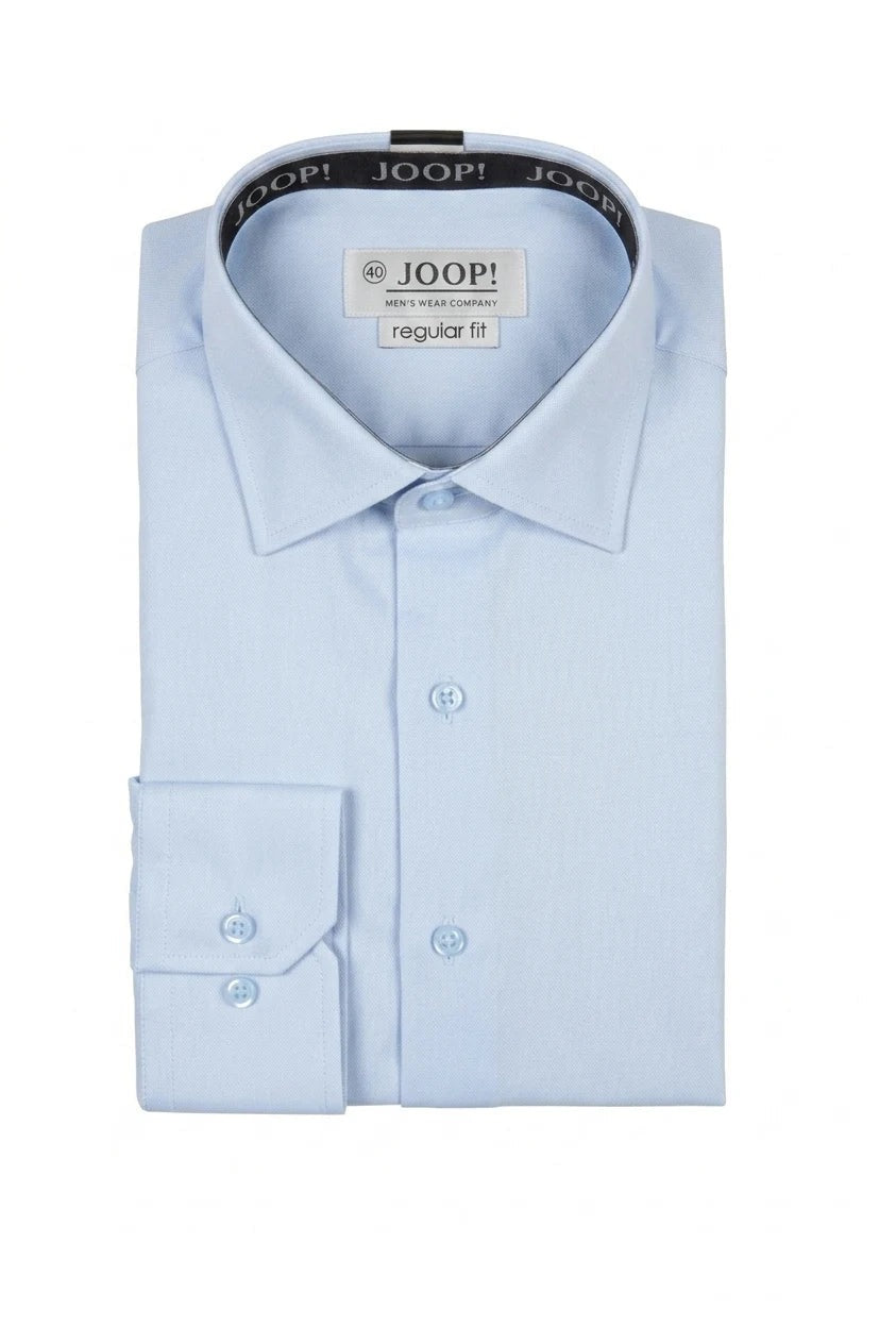 Herren-Langarmhemd mit Knopfleiste – Blau