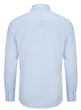 Herren-Langarmhemd mit Knopfleiste – Blau
