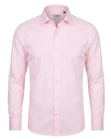 Herren-Langarmhemd mit Knopfleiste – Rosa