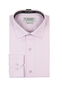 Herren-Langarmhemd mit Knopfleiste – Rosa