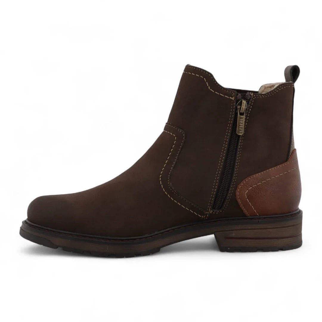 Herren-Chelsea-Stiefeletten, mokkabraun, wasserabweisend