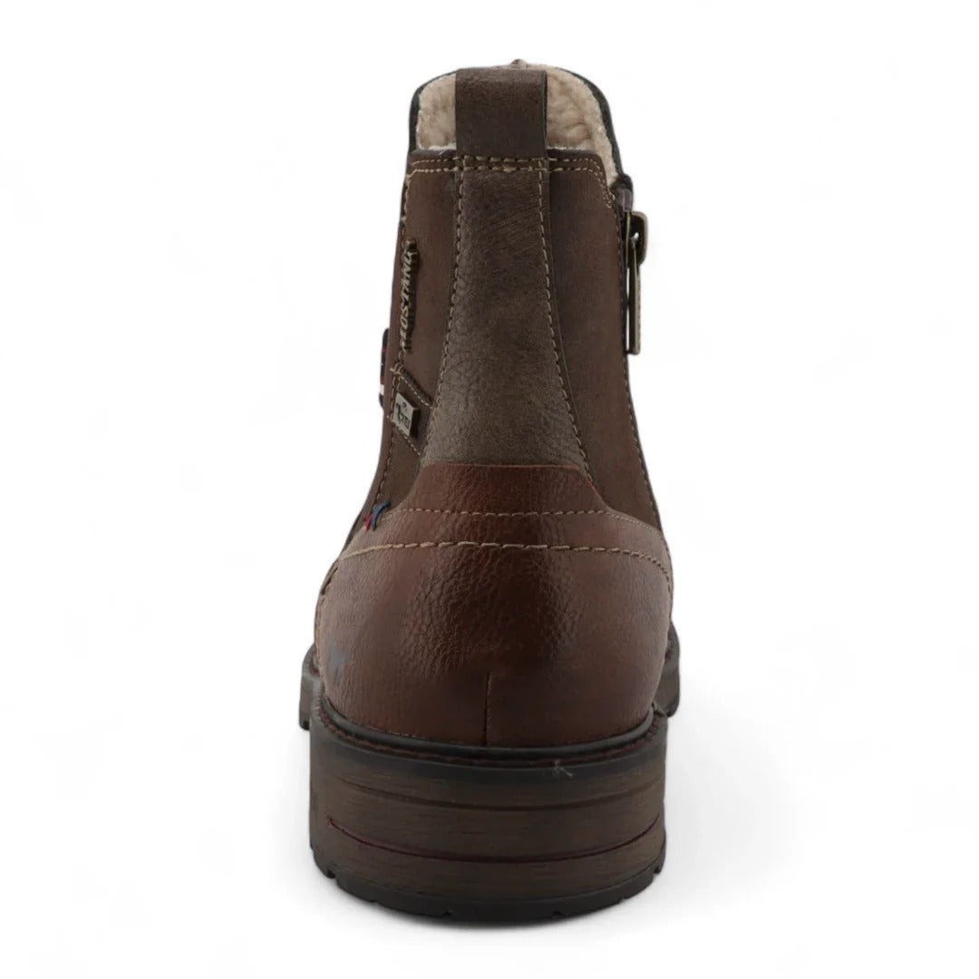 Herren-Chelsea-Stiefeletten, mokkabraun, wasserabweisend
