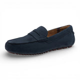 Herren-Mokassins aus marineblauem Wildleder